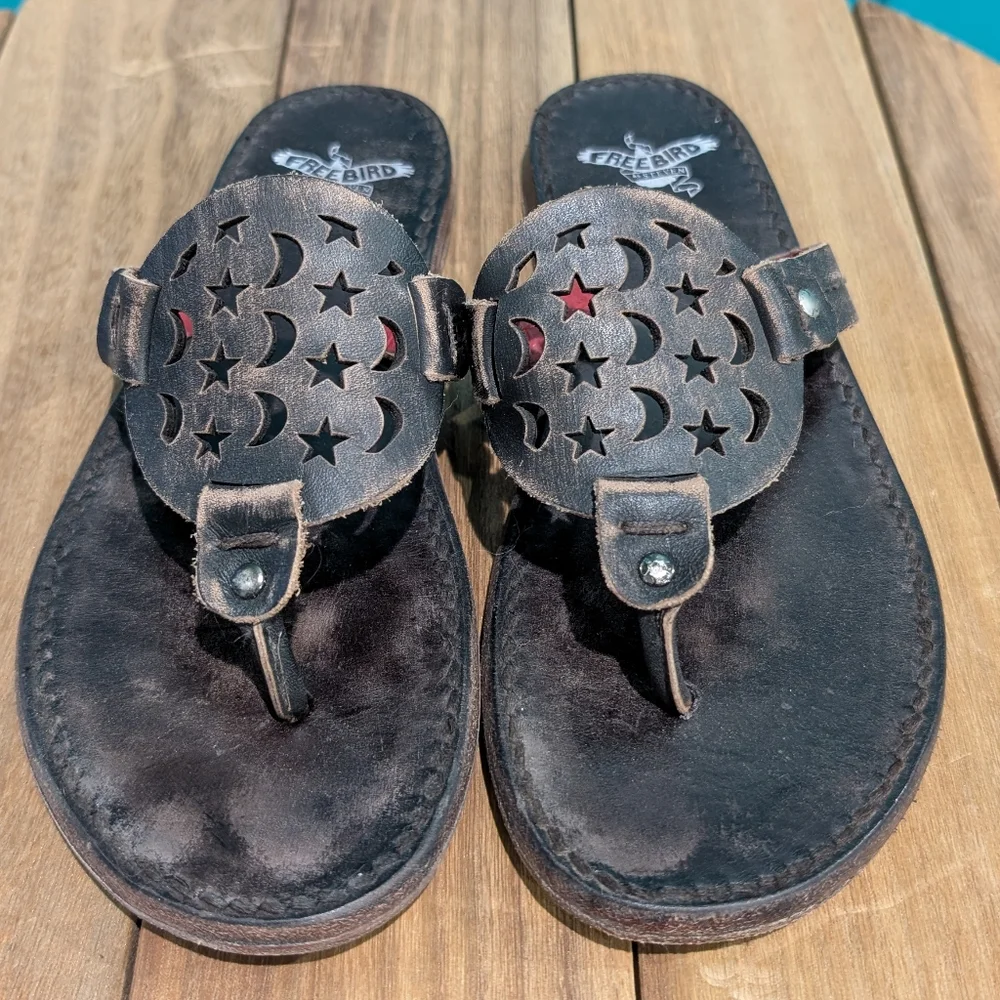 Freebird By Steven Vallarta Leather Sandals - Picture 3 of 6